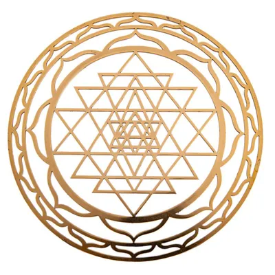 Immagine prodotto di Shri Yantra - Decorazione da parete in ottone 15 cm