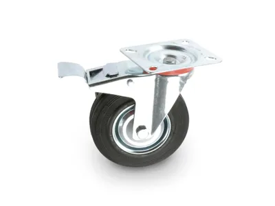 Immagine prodotto di Ruota girevole in gomma piena con freno 125 mm Ruota da trasporto Masterproof 2125