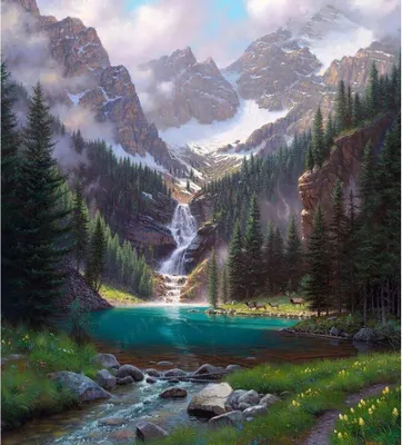 Image de 40x30 cm Diamants Peinture à faire soi-même DIY Diamond Painting Bergbach