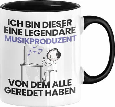 Produktbild von Musikproduzent Geschenk Tasse Lustige Geschenkidee Geburtstag für Musikproduzent Ich Bin Dieser Legendäre Musikproduzent Von Dem Alle Geredet Haben Kaffee-Becher (Schwarz)