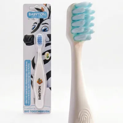 Produktbild von Babyton Bio-Zahnbürste aus Mais, weich & umweltfreundlich, ergonomischer Griff