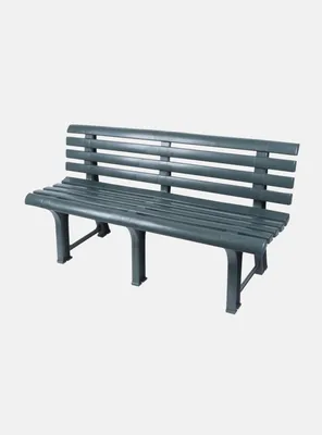 A studio shot of a park bench.