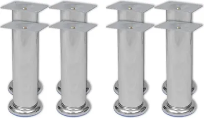 Produktbild von Sofabeine 8 Stk. Rund Chrom 180 mm