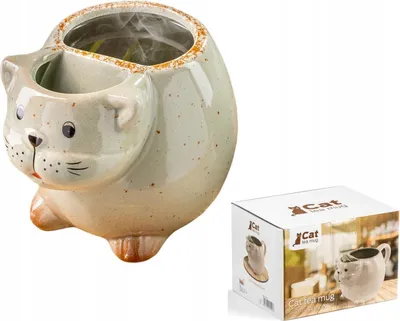 Zdjęcie produktu dla Kubek KOCUREK z kieszonką na torebkę od herbaty