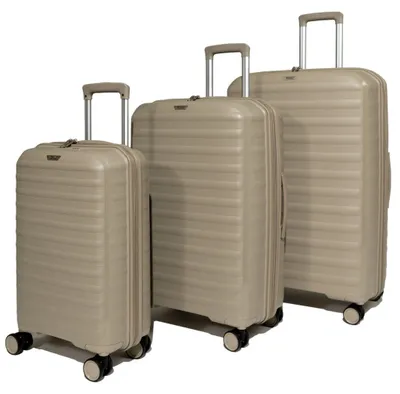Produktbild von Reisekofferset Oslo 3-teilig beige, Handgepäck S, TSA-Schloss, 8 Rollen, erweiterbar