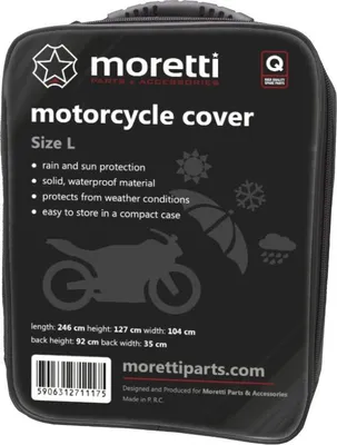 Image de Moretti Bâche Pour Moto, Scooter, Cyclomoteur - Taille. L 246X127X93