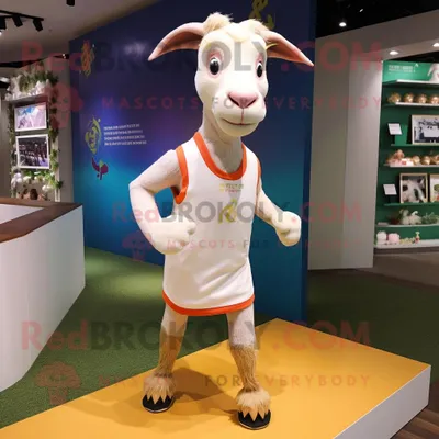 Obrázek produktu pro Kostým REDBROKOLY maskota kozy v běžeckých šortkách a kotnících