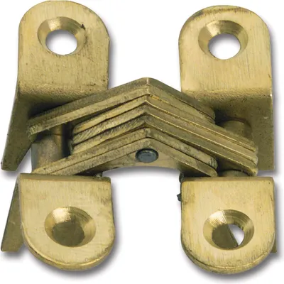 Produktbild von METALURGIA Vici Einbohr-Scharnier, 65x13 mm, ÖW 180°, Messing blank
