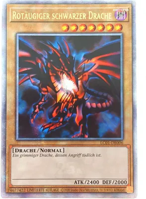 Produktbild von Yu-Gi-Oh! Rotäugiger Schwarzer Drache- LC01-DE006 - Limitierte Auflage - Quarter Century Secret Rare