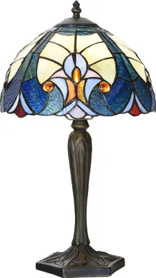 Immagine prodotto di Lampada da tavolo Tiffany Clayre & Eef Ø 25x40 cm Vetro blu