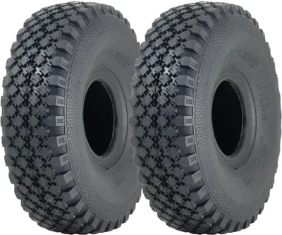 Produktbild von 4,00 x 4 Journey 6-lagiger Blockreifen, Schlauchreifen, 160 kg, 60 PSI, für Flughafen-Schlepper (2er-Set)
