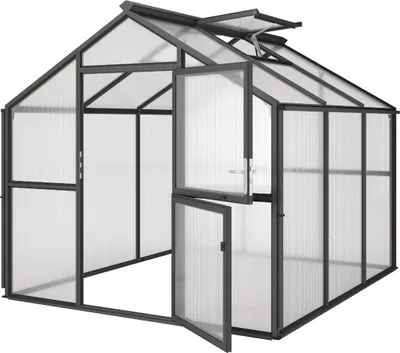 Produktbild von KGT Gewächshaus "Novum III" anthrazit-grau 8,4 m² 10 mm HKP