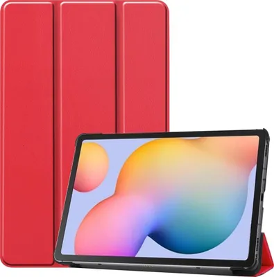 Produktbild von Mobigear Dreifach-Faltetui für Tablet, Hülle für Samsung Galaxy Tab S6 Lite, Klapphülle - Rot