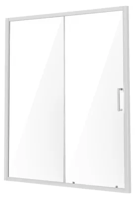 Immagine prodotto di Porta doccia scorrevole - 1459-1499 x 1778 mm - Vetro trasparente da 6 mm - Telaio in alluminio