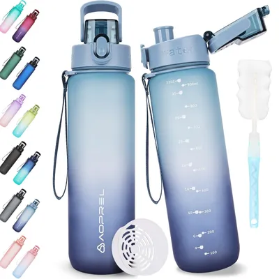 Produktbild von Solidchoice – 1 Liter Sportflasche für kohlensäurehaltige Getränke, BPA-frei