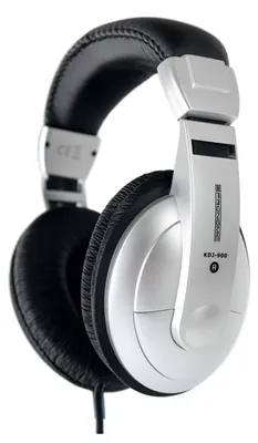 Produktbild von KDJ-900 DJ-Kopfhörer geschlossener DJ-Kopfhörer Verstellbarer Kopfbügel inkl Adapter Silber schwarz