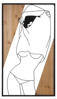 Obrázok produktu pre Dekoratívna lišta na stenu, kovová MDF, 50x2x90 cm, čierno-hnedá, dizajn Mauro Ferretti