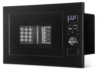 Produktbild von Bomann® Einbaumikrowelle mit Grill und Heißluft | 60cm | inkl. Grillrost und Drehteller | 25L Einbau Mikrowellengerät | MWG 3001 H EB schwarz