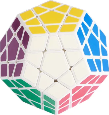 Obrázek produktu pro Oostifun Shengshou Megaminx Dodecahedron Magic Cube speciální mozek Teasers puzzle Toy (White) + kostka stativ