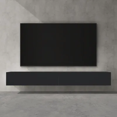 Produktbild von doporro TV Lowboard TV-Schrank Fernsehschrank Holz Hängend oder Stehend Fernsehtisch, TV-Regal für Fernseher Fernsehschrank02