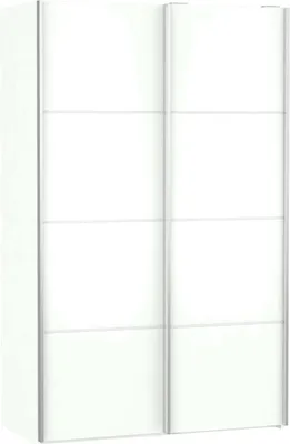 Produktbild von Kleiderschrank 2 Türen Appoline, Schlafzimmermöbel, Schrank, Garderobe, 122x64 h202 cm, Weiß