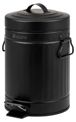Immagine prodotto di B-goods eluno VINTAGE cestino per cosmetici, cestino a pedale capacità 3 litri e metallo nero