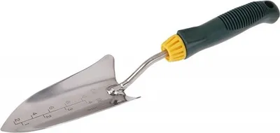 Produktbild von Schmale Edelstahl Pflanzkelle 35 cm lang mit ergonomischem Kunststoffgriff