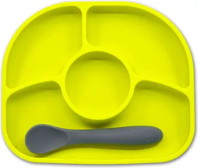 Produktbild von Bbluv Silikon Teller Mit Yumï-löffel Golden Golden One Size