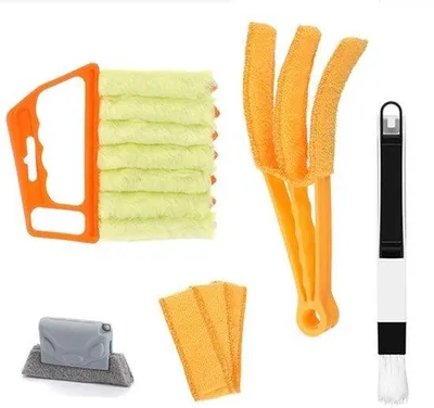 Produktbild von 6 Reinigungswerkzeuge für Fensterrillen, Reinigungsbürste für Jalousien, für Ecken, Bad, Küche, Fliesenreinigung, Bürste, für Fenster, Klimaanlage, Staub, Schmutz, Haushalt