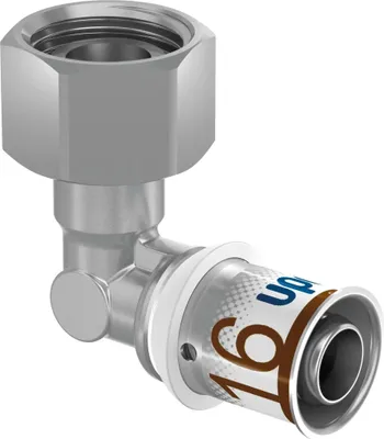 Obrázek produktu pro UPONOR S-Press PLUS, SK-úhlová spojka, Geberit, 16-1/2"FT, 1 ks.