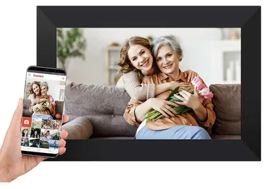 Produktbild von XORO Digitaler Bilderrahmen WLAN Touch Schwarz - Digitaler Foto-Rahmen - 25,7 cm
