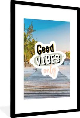 Produktbild von MuchoWow® Gerahmtes Poster Sommer - Zitat - Strand 60x90 cm - Poster mit Schwarzem Bilderrahmen Wandposter Rahmen Foto Bilder - Dekoration - Wandposter Wohnzimmer - Hochwertig