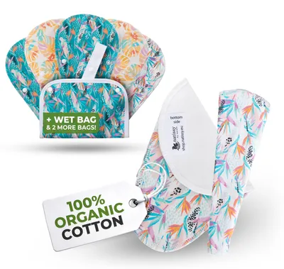 Immagine prodotto di Elzusha - Assorbenti riutilizzabili a forma di slip, in cotone organico, set da 7