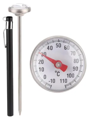 Tragbares Edelstahl-Thermometer mit Sonde, -10 bis 110 °C