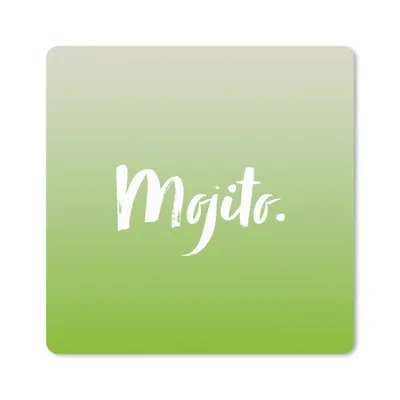 Produktbild von MuchoWow® Mauspad Mousepad Text - Mojito - Zitate - Alkohol - Cocktail 30x30 cm - Mousepads - Maus Mat - Pad - Mausunterlage - Gaming
