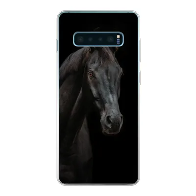 Produktbild von MuchoWow® Handyhülle Schutzhülle Hülle für Samsung Galaxy S10 Lite Pferd - Nutztier - Schwarz Silikon Softcase Handy Hülle - Schutz