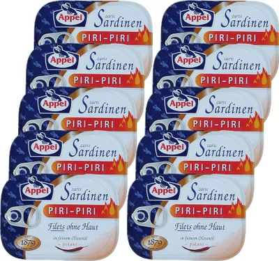Produktbild von Appel Zarte Sardinen Piri-Piri 10 x 105g