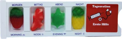 Immagine prodotto di Scatola di compresse di pronto soccorso con gelatina di frutta articoli 25g