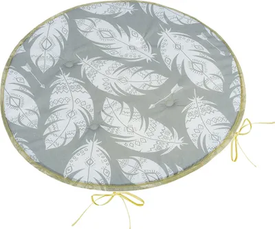 Obrázek produktu pro Sedák Adéla kulatý hladký - průměr 40 cm - Šedá,Bílá