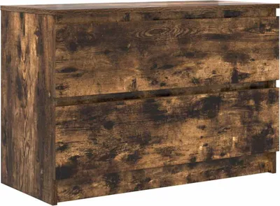 Image de vidaXL Armoire TV chêne fumé 80x35x54 cm Bois composite