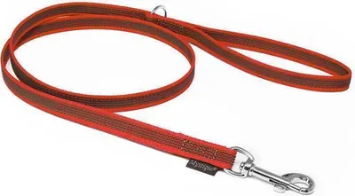 Produktbild von Mystique® Gummierte Leine 12mm mit Handschlaufe Standard Karabiner rot 1,2m