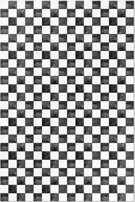 Produktbild von Monochromes Steinschachbrett – Vinyl Fußmatte – 80x120 cm – Rutschfest, Pflegeleicht & Langlebig