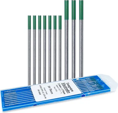 Produktbild von VECTOR WELDING Wolframelektroden 175mm (10 Stück) Größe 2,4 WP Grün