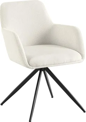 Produktbild von Esszimmerstuhl PELON - Cord Creme 56x62x81 cm | Essstühle Esszimmerstühle Küchenstühle Wohnzimmerstühle