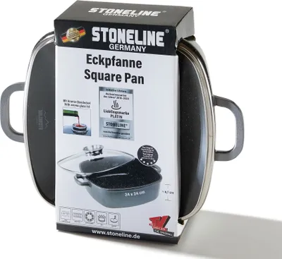 Image de STONELINE® poêle à servir carrée 24 cm | avec couvercle