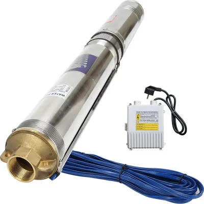 Produktbild von Jiubiaz Tiefbrunnenpumpe 4 Zoll Sandverträglich 0,37 kW 4000 l/h u. Motorschutzschalter