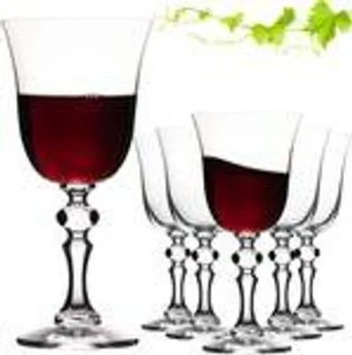 Produktbild von IMPERIAL Stilvolle Rotweingläser 220ml Serie "Vintage" Set 6-Teilig Weingläser aus Crystalline Glas Spülmaschinenfest