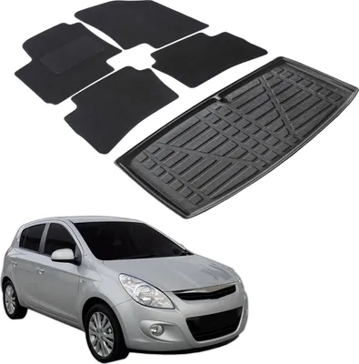 Image de Ensemble Tapis Velours Sur Mesure et Coffre TPE pour Hyundai i20 2009-2014