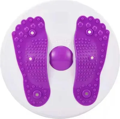 Produktbild von Board für Taillen-Twister-Übungen, Fitness/Aerobic-Twister-Brett mit Magneten, Taillendrehscheibe/Bauchmuskel-Trainingsgerät trimmt Taille, Arme, Hüften und Oberschenkel (lila)