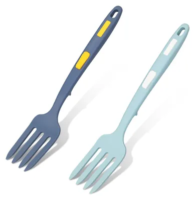 2 Silikon-Kochgabeln, hitzebeständig, antihaft, 29,5 cm